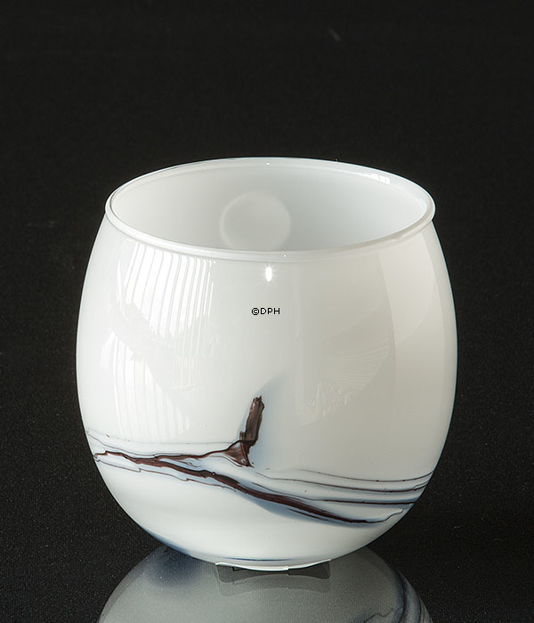 Holmegaard skål/urtepotte (mini str) Atlantis med blå striber