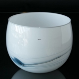 Holmegaard bowl/flower pot (large size) Atlantis with blue decoration