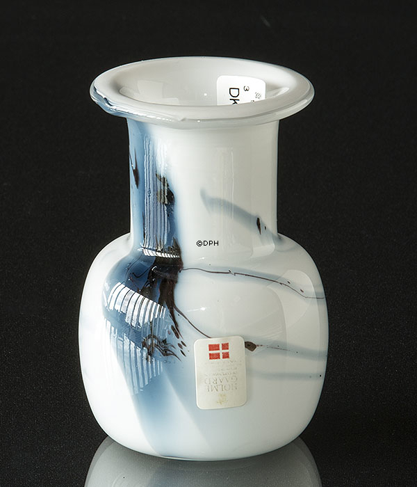 Holmegaard lysestage Atlantis med blå striber, lille