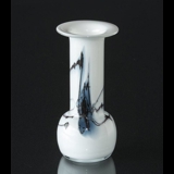 Holmegaard lysestage/vase Atlantis med blå striber