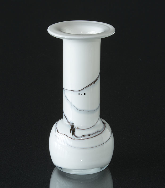 Holmegaard lysestage/vase Atlantis med blå striber