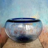 Holmegaard Provence bowl, sapphire blue, large