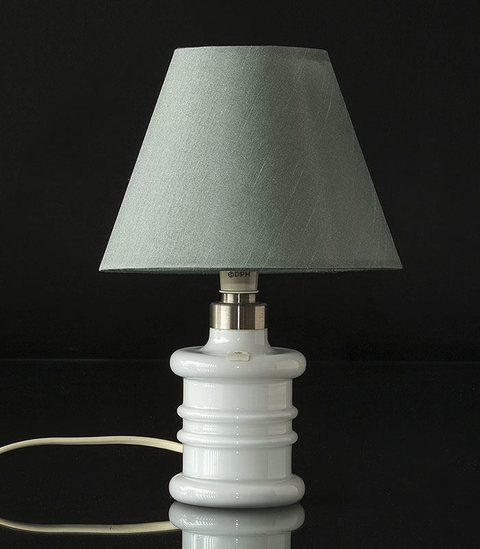 Rund lampeskærm 13 cm i højden, grøn chintz stof