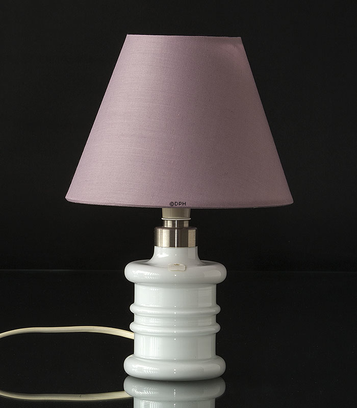 Rund lampeskærm 13 cm i højden, rosa chintz stof