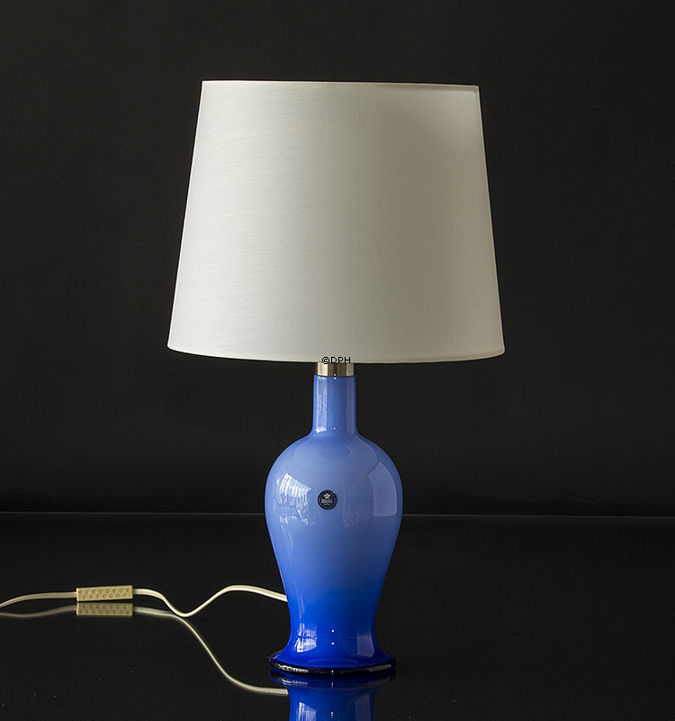 Rund cylinderformet lampeskærm 22 cm i højden, hvid chintz stof