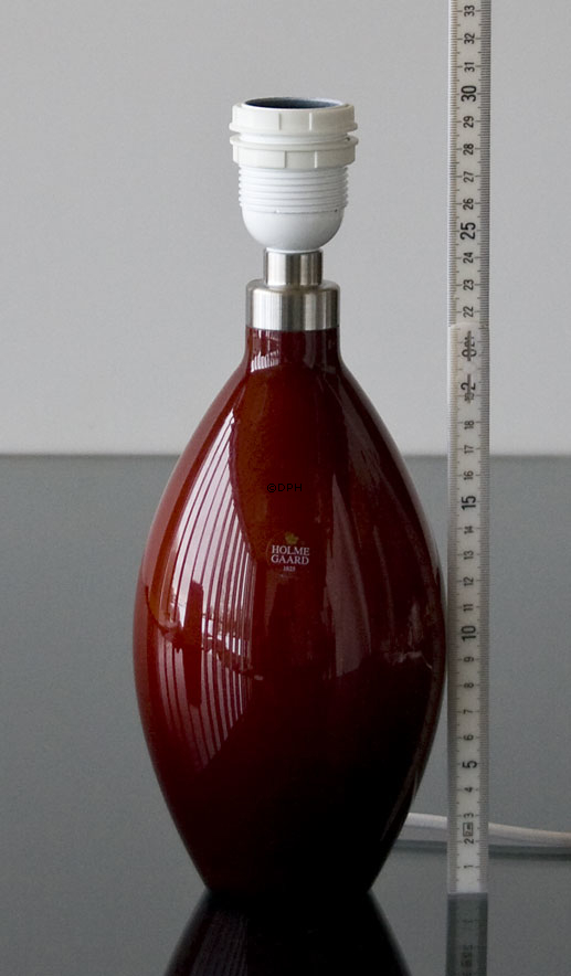 Holmegaard Cocoon (Base) Bordlampe, rød, lille - Udgået af produktion