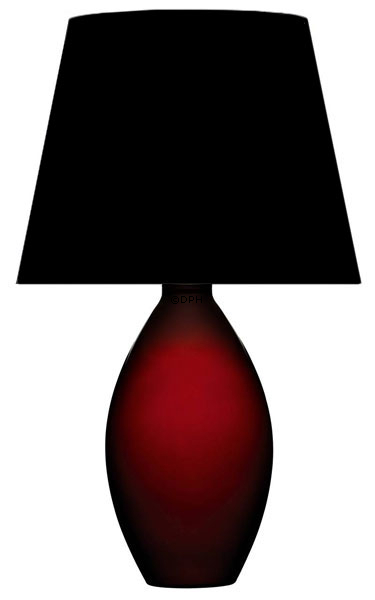 Rund cylinderformet lampeskærm 26 cm i højden i sort chintz, (evt til Holmegaard Base lampe stor)