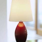 Holmegaard Cocoon (Base) Bordlampe, rød, stor - Udgået af produktion 