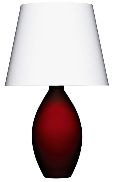 Holmegaard Cocoon (Base) Bordlampe, rød, stor - Udgået af produktion