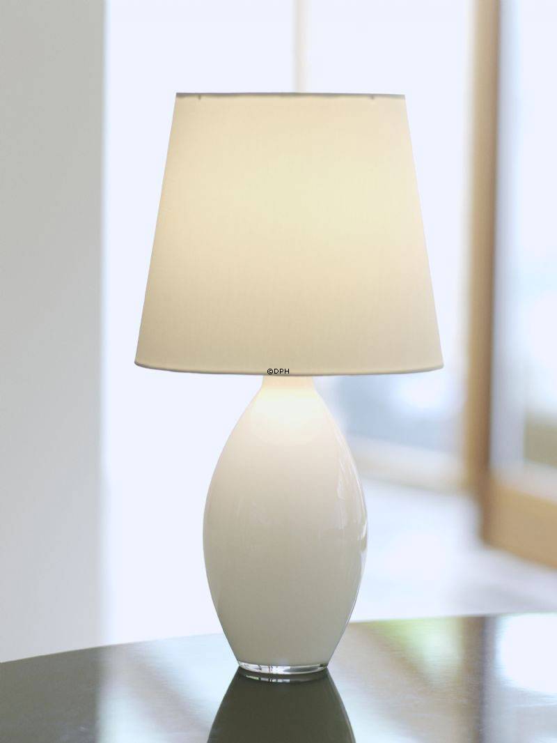 Holmegaard Cocoon (Base) Bordlampe, hvid, lille - Udgået af produktion