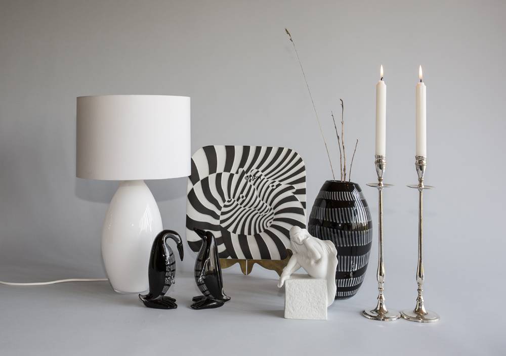 Holmegaard Cocoon (Base) Bordlampe, hvid, stor - Udgået af produktion