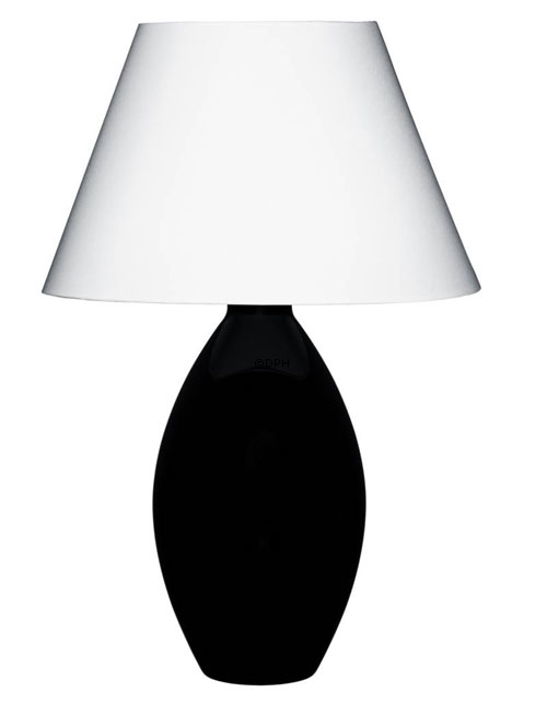 Holmegaard Cocoon (Base) Bordlampe, sort, stor - Udgået af produktion