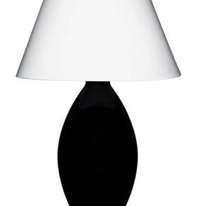 Holmegaard Cocoon (Base) Bordlampe, sort, stor - Udgået af produktion 
