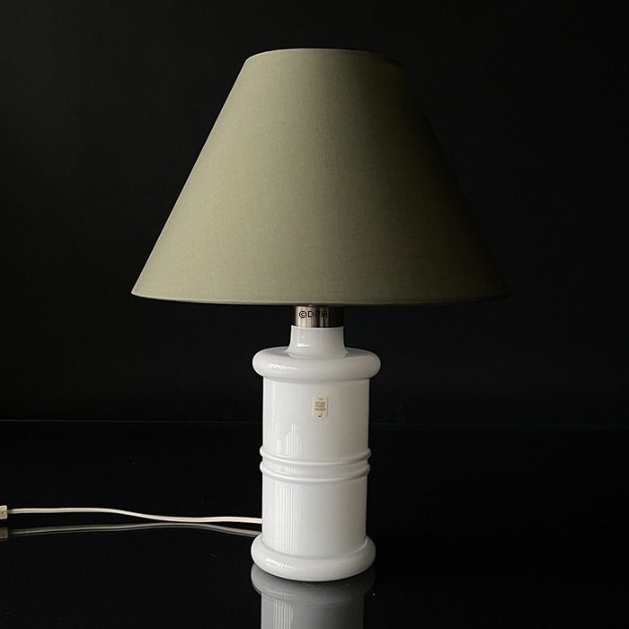 Rund lampeskærm høj model 20 cm i højden, olivengrøn bomuld stof