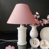 Round lampshade tall model height 20 cm, rose chintz fabric