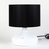 Lampeskærm i sort chintz, passer til Holmegaard Bordlampe Mood