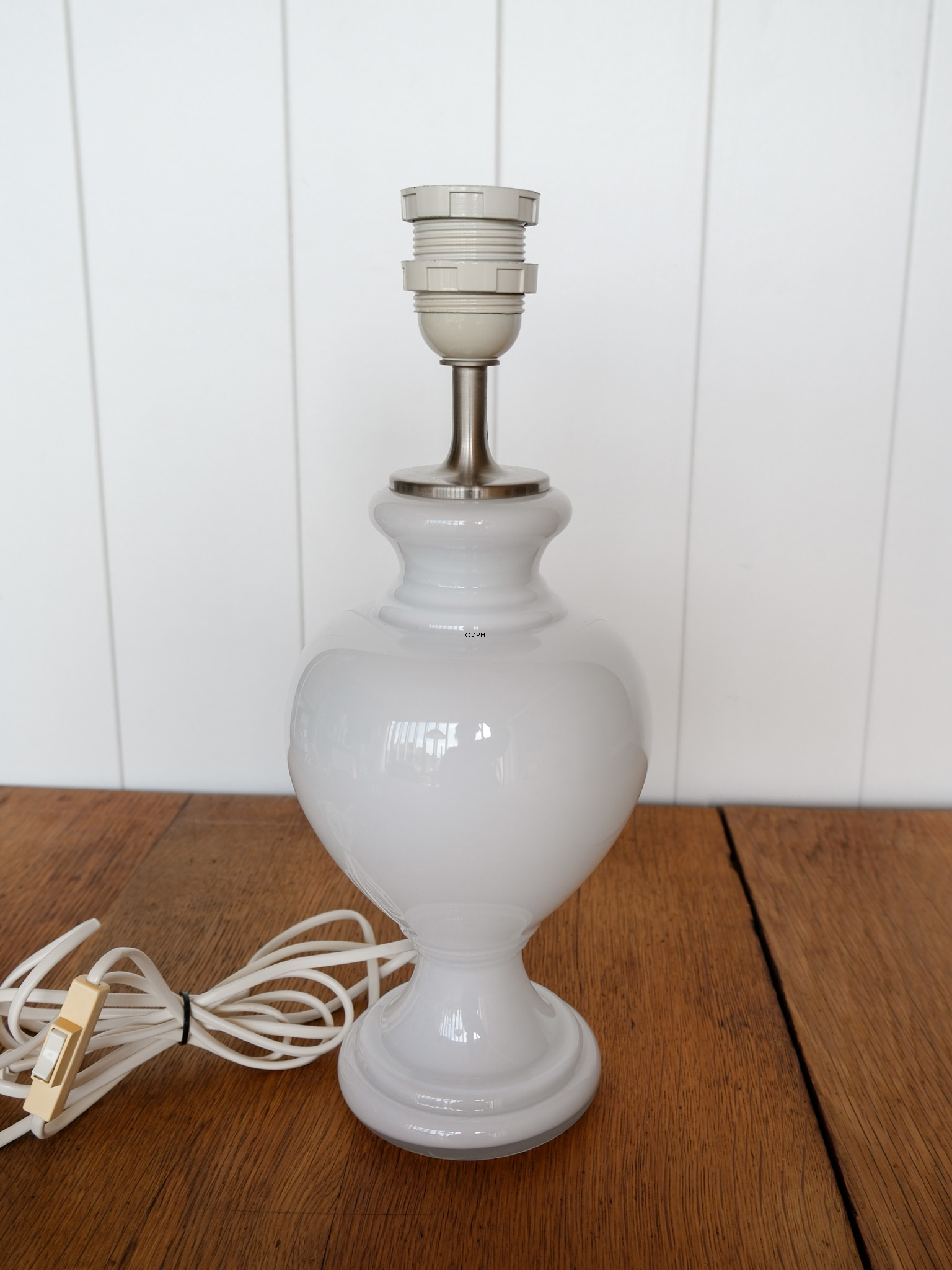 Holmegaard Florence Lampe, hvidt glas (uden skærm) - Udgået af produktion (Brugt)