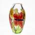 Glasvase Klart glas med blomster 28cm, Glaskunst, Mundblæst, | Nr. 4494 | DPH Trading