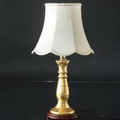 Kinesisk søjle bordlampe med guldtern