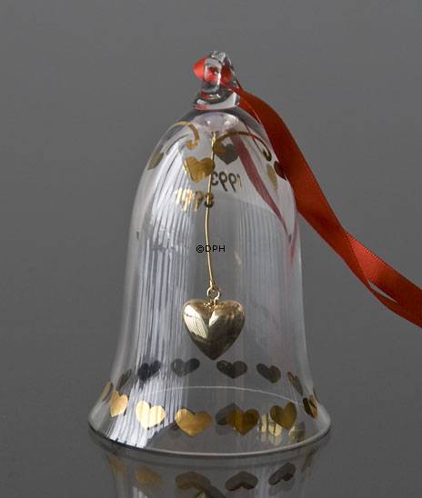 Årets glasklokke 1993 hjerte. Holmegaard Christmas
