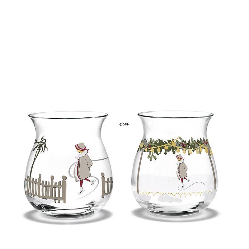 Julelyslygter (fyrfadsstager) 2018, 2 stk. Holmegaard Christmas