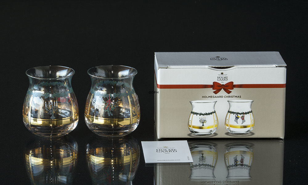 Julelyslygter (fyrfadsstager) 2020, 2 stk. Holmegaard Christmas