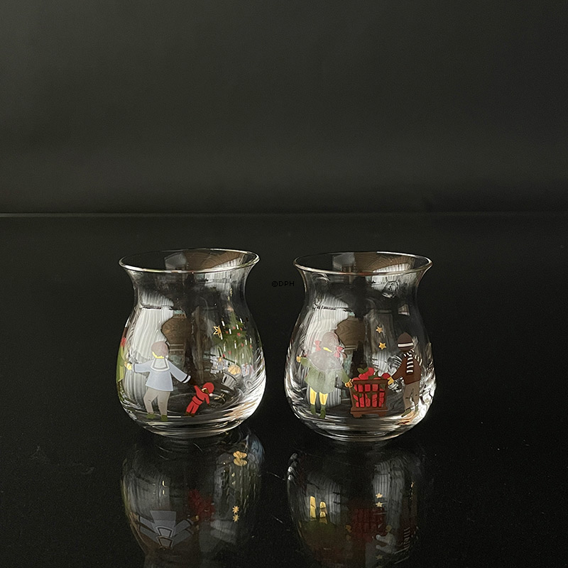 Julelyslygter (fyrfadsstager) 2022, 2 stk. Holmegaard Christmas