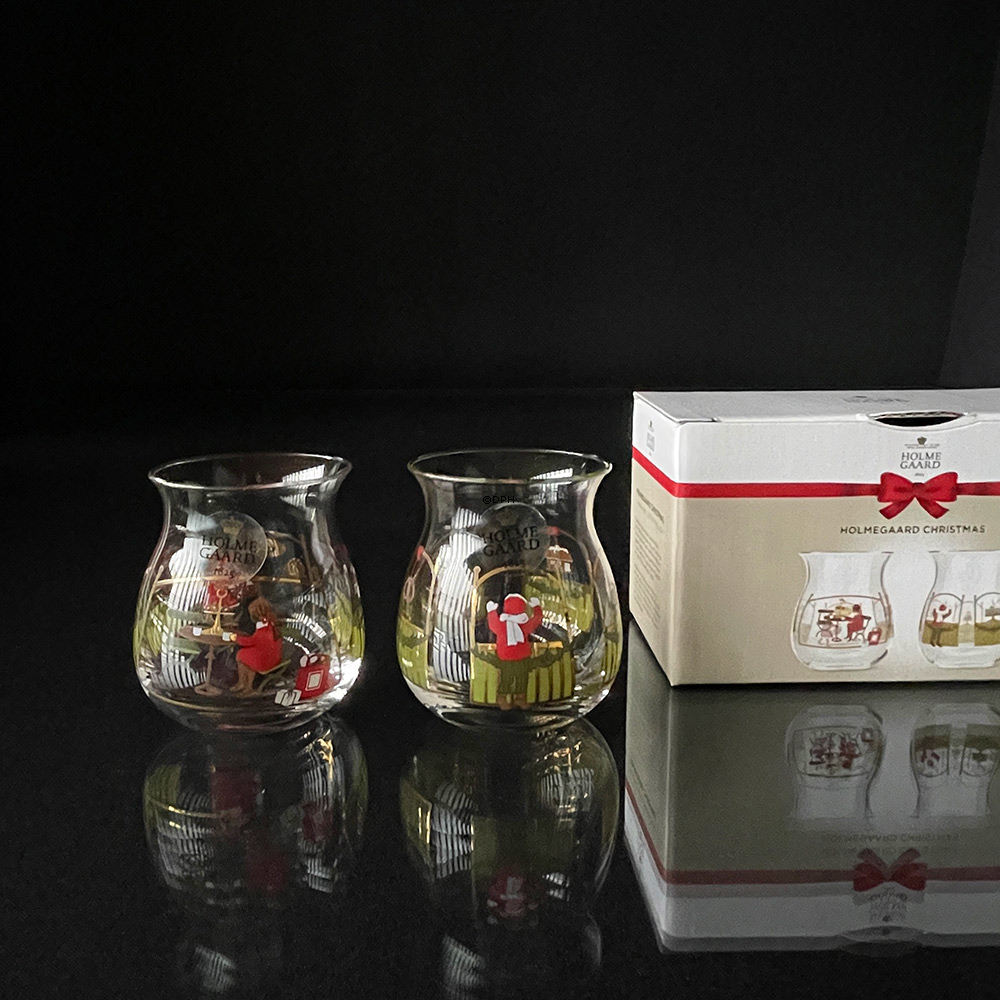 Julelyslygter (fyrfadsstager) 2023, 2 stk. Holmegaard Christmas