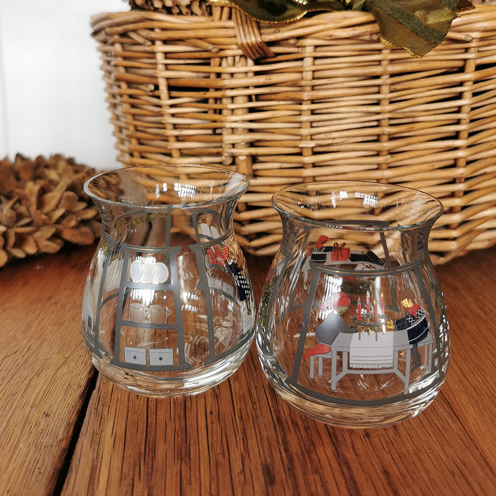 Julelyslygter (fyrfadsstager) 2024, 2 stk. Holmegaard Christmas