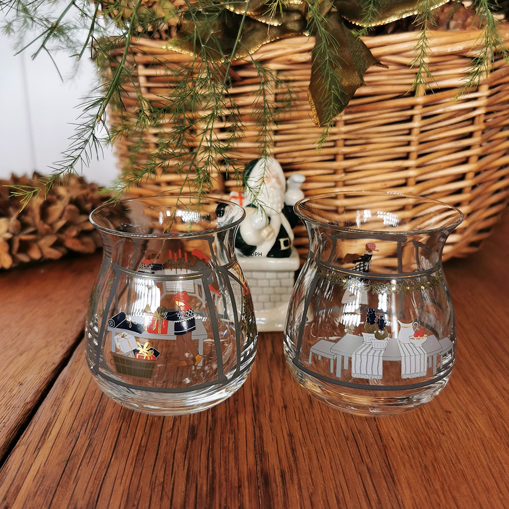 Julelyslygter (fyrfadsstager) 2024, 2 stk. Holmegaard Christmas