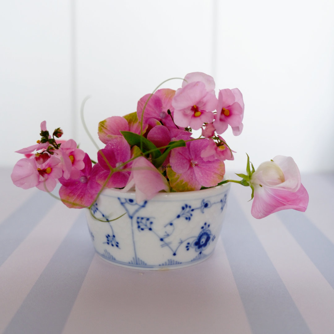 Blåmalet stel hotelporcelæn, sukkerskål, lille, Bing & Grøndahl nr. 1035