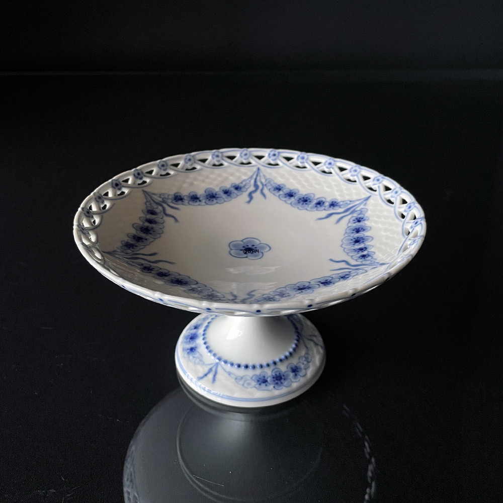 Empire stel opsats/skål på fod med gennembrudt kant, Bing & Grøndahl (MEGET SJÆLDEN)