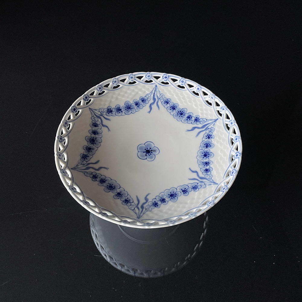 Empire stel opsats/skål på fod med gennembrudt kant, Bing & Grøndahl (MEGET SJÆLDEN)