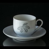 Leaves coffee cup with saucer, Bing & Grondahl No. 102 (Cop Ø5,8cm H:5cm)