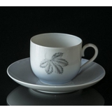 Blätter Kaffeetasse mit Untertasse, Bing & Gröndahl Nr. 102 (Kaffeetasse Ø5,8cm H:5cm)