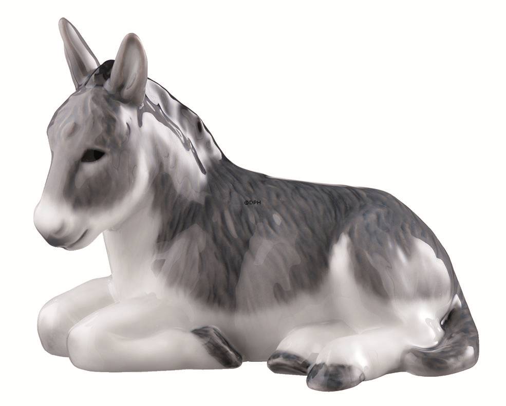 Krybbespil, staldens æsel, Royal Copenhagen figur nr. 028