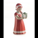 Else Girl in red Christmas dress, Royal Copenhagen figurine no. 090