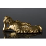 Japanese Buddha, gold, lying