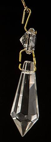 Lysmanchet, forgyldt med 6 prismer, passer til Asmussen lysestager