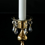 Manchet, golden edge, with small crystal drops (inner hole 2.5 cm)
