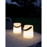 Bristol LED Lampe i hvid med læderstrop, genopladelig