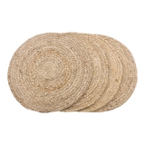 Bombay Dækkeservietter, sæt af 4, flettet jute, natur
, Ø38 cm
