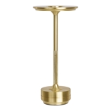 LED bordlampe i messing, genopladelig