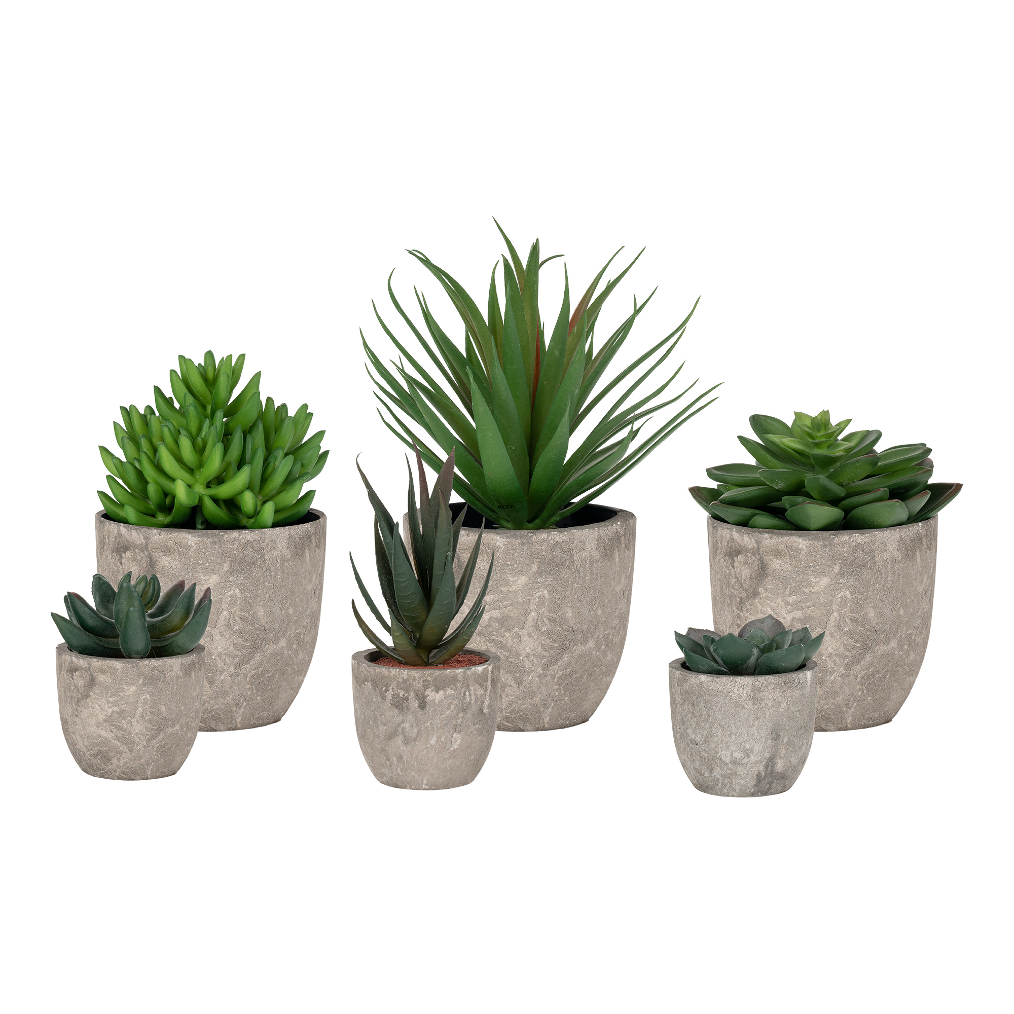 Lille grøn plante med potte, Ø: 6 cm (sælges assorteret)