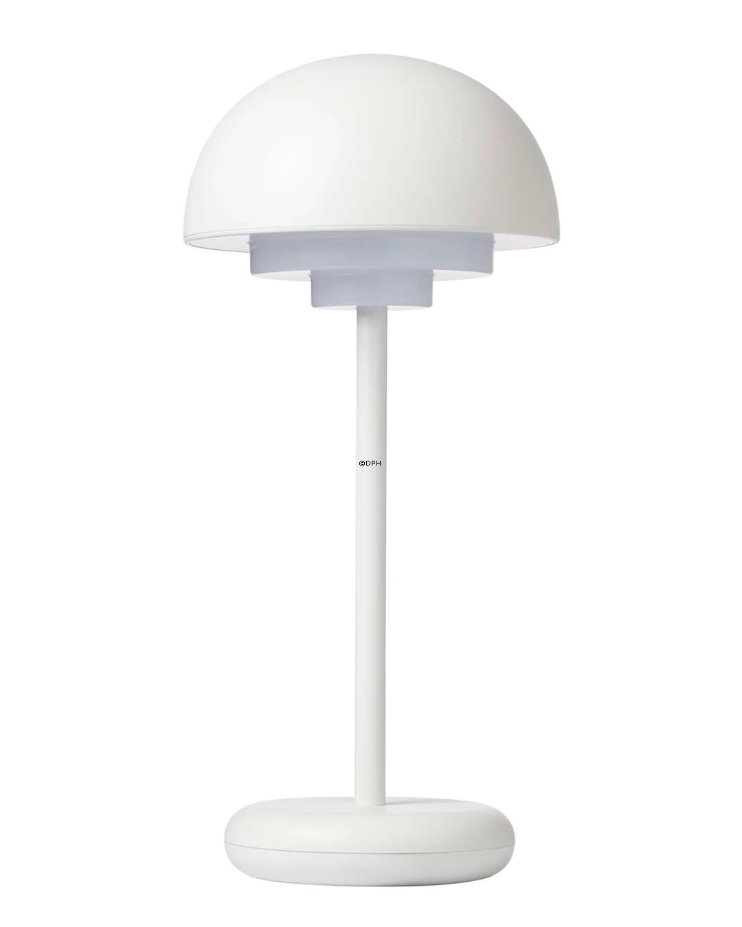 Toscana LED bordlampe i hvid, genopladelig