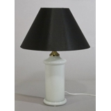 Round lampshade tall model height 20 cm, black chintz fabric