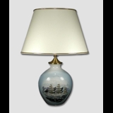 Windjammer bordlampe med motiv af det tyske skib Gorch Fock, Bing & Grondahl