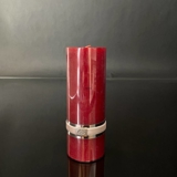 Lene Bjerre rustik bloklys, mørk rød 20 cm