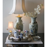 Kinesisk bordlampe med damer