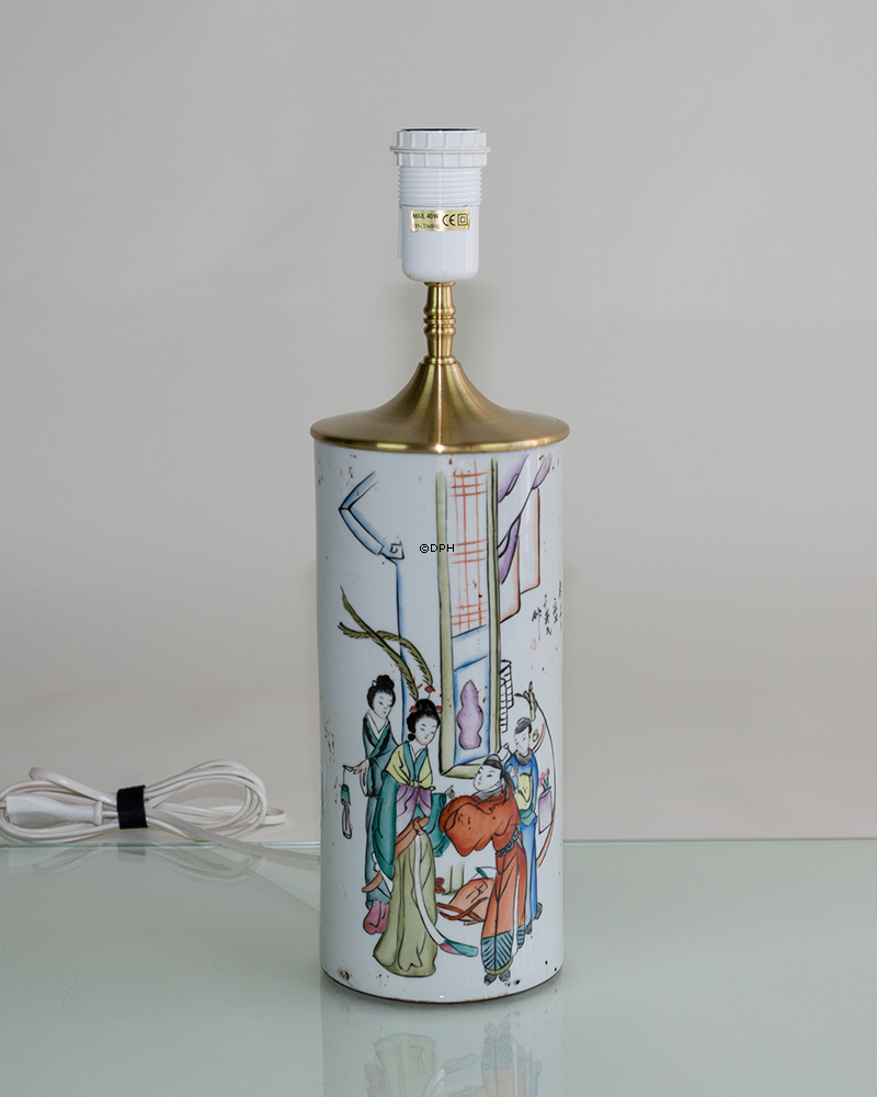 Montering til bordlampe - Færdig standard lampemontering med messing dæksel